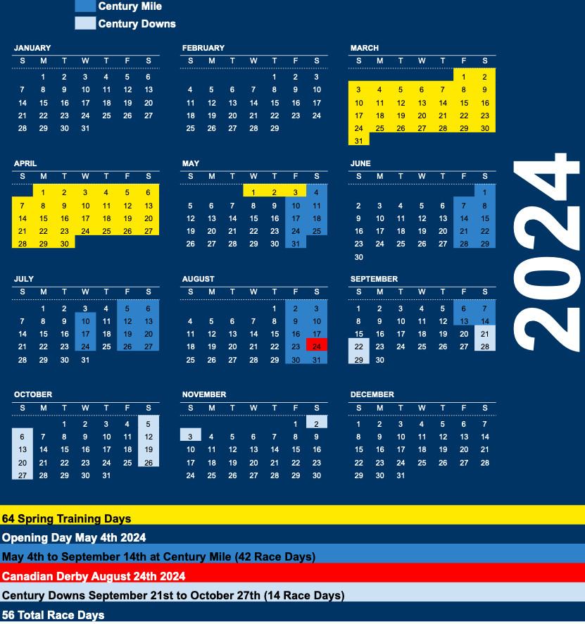 2024 Alberta Racing Calendar